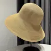 Sombrero de Pescador Plegable Simple Estilo Japonés para Protección Solar en la Playa para Mujeres, Sombrero de Paja de Verano, Sombrero para el Sol