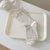 Calcetines de algodón puro de boca ancha para maternidad y posparto para mujer, primavera y otoño, color liso, de longitud media, cintura alta, ajuste holgado, calcetines sin apretar para mujeres embarazadas y personas mayores