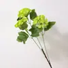 Flores Artificiales de Hortensia de Madera Flores Artificiales Decoración de Escena de Boda de Hotel Adornos Florales Decorativos para Bodas Plantas Verdes Artificiales