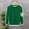Suéter Gola Careca Tricô Marca de Moda Masculina Bonito Outono e Inverno Camisa Básica 2024 Novo Masculino Elegante Slim-fit Top