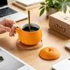 Taza de Cerámica Separación Té-Agua Taza Xinxinxiang Naranja Hotel B&B Empresa Regalo de Negocio Venta al por Mayor Logo Personalizado