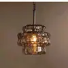 Lámpara colgante de cristal de lujo ligero estilo francés para dormitorio, lámpara de noche vintage, diseñador Murano para entrada, pasillo, balcón