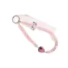 Cadena para Colgar Teléfono Móvil de Cristal Arcoíris Ins Boutique Pulsera de Abalorios Hecha a Mano Colgante para Funda de Teléfono Móvil Niña Fresa Lazo