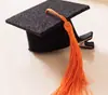 Temporada de Formatura Chapéu de Doutor Estudante Decoração de Bolo Enfeites Uniforme de Bacharel Exame de Admissão ao Ensino Médio Cerimônia de Formatura Acessórios de Chapéu com Borla