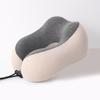 Almohada de viaje simple a rayas en forma de U de algodón de Amazon, almohada de viaje para joroba de avión, espuma viscoelástica de rebote lento, almohada en forma de U, almohada para el cuello