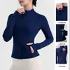Chaqueta de Yoga para Mujer con Cuello Alto, Corte Ajustado, Top Ligero de Malla Transpirable Adelgazante, Ropa con Protección Solar, Estilo Lulu