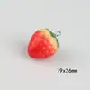 Brinquedos de Comida de Frutas Simuladas, Acessórios de Morango de Resina, Adereços de Fotografia de Micro Paisagem Tridimensional, Materiais para Chaveiro de Modelo