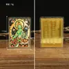 Nueva Colección de Tarjetas de Pintura de Colores Estilo Tibetano Zaki Tara Verde Jambhala Amarillo Buda de la Medicina Material Metálico Tarjetas Selladas
