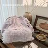 Outono e inverno novo roxo balé! Tongxingyuan Desenho Animado Menina Coreana Renda Malha Vestido forrado com fleece