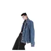 Diseño Irregular de Nicho Primavera y Otoño Hombrera Chaqueta de Mezclilla Gama Alta Punk Moderna Chaqueta Corta Hombre 2026 Moderna