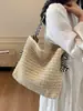 2026 Bolso Tejido Nuevo Moda Versátil Elegante Bolso de Hombro Único Bolso de Mano Bolso de Paja Bolso de Playa Vacaciones Moderno