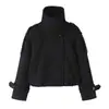 Fábrica de Ropa para Mujer Transfronteriza Venta al por Mayor 2026 Nuevo Estilo Moda Temperamento Versátil Chaqueta Top de Doble Botonadura con Cuello Alto