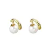 Pendientes Transfronterizos Estilo Palacio Vintage, Pendientes de Diseño Niche Estilo Francés Incrustados con Perlas, Pendientes Versátiles de Lujo de Alta Gama