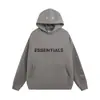 Essenciais de Marca de Streetwear Europeia e Americana Capuz Oversized Unissex com Letras Tridimensionais Refletivas Moletom para Casal