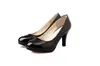 Nuevos Zapatos Formales de Mujer para Primavera y Verano, Zapatos Profesionales de Trabajo de Tacón Medio y Punta Redonda, Zapatos de Tacón Alto, Zapatos de Charol para Mujer, Tallas Grandes en Stock