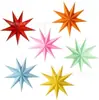 Suministro Listo de Estrellas de Papel de Nueve Puntas de 30 cm Colgantes, Decoraciones para Fiestas Navideñas, Decoraciones para Ventanas de Centros Comerciales de Jardín de Infancia