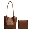 Elegante bolso tote tejido para mujer, bolso de hombro de gran capacidad para el día a día, nuevo bolso casual moderno simple madre-hija 2026