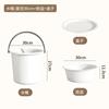 Cubo de Plástico para el Hogar con Tapa Cubo Portátil Cubo Extra Grande para la Lavandería Engrosado Cubo para Baño de Dormitorio Estudiantil Cubo de Almacenamiento de Agua