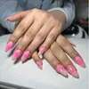 Unhas Wearable Rosa Suave Amêndoa Doce Manicure Pontas de Unha Unhas Wearable Atacado