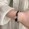 Nueva pulsera de cuentas de doble capa de estilo chino con personalidad moderna y diseño de nicho, pulsera de estilo chino retro, joyería