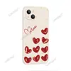 Diseño Independiente de Corazón Rojo Vintage Adecuado para iPhone 17 Silicona Mate 18/15 Estilo Suave Funda para Teléfono de Mujer
