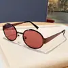 Gg Nuevas Gafas de Sol Ovaladas de Metal Lente Cruzada Estilo Ins Europeo y Americano Mismo Estilo Xiaohongshu Moda Lujo Accesible para Mujer
