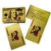 Carta de Póker Lámina Dorada Nuevo Color Plástico Doble Cara Hogar Casual Fiesta Fabricante de Cartas Suministro Listo