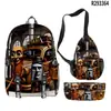 2025 Conjunto de Três Peças Mochila Escolar Mochila de Ombro Estojo de Lápis Homem de Palito de Madeira Transfronteiriço Shanhaijing Tungtungtung