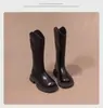 Botas para Meninas 2026 Novas Botas Longas de Outono e Inverno Botas Longas Infantis Botas Martin para Meninas de Inverno Botas de Couro de Cano Alto com Forro de Lã