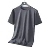 Venta directa de fábrica: Camiseta de manga corta transpirable de secado rápido de malla de seda de hielo, camiseta casual fina y duradera de manga corta para hombre de verano
