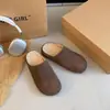Chinelos Birkenstock de Pelúcia com Solado Grosso para Aumento de Calor de Algodão para Mulheres, Uso Externo, Novidade Outono/Inverno 2026, Slip-on Fechados Meio-Chinelos