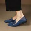 Mocassins retrô estilo francês de sola macia para mulheres, novos sapatos casuais de mola e outono, sapatos de trabalho, slip-ons casuais