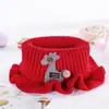 Cachecol Infantil Personalizado de Veado Cachecol de Tricô Cartoon Quente e à Prova de Vento Xale de Bebê Gola Falsa Cobertura de Pescoço Inverno Mancha