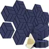 Painel hexagonal absorvente de som painel de isolamento acústico autoadesivo plástico embalagem selada com etiqueta de código de barras pré-aplicada Suprimento transfronteiriço