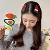 Estilo Tweed Lana Fruta Pasador de Pelo Femenino Coreano Lolita Popular Fresa Pinza Lateral Pinza para Flequillo Pinza de Pelo Tocado