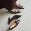 Zapatos Mary Jane de Tacón Grueso para Mujer, Nuevo Estilo Primavera 2026, Adecuados para Vestidos, con una Sola Correa, Elegantes de Punta Fina, Boca Baja, Zapatos de Tacón Alto Individuales