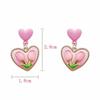 Diseño Nicho Coreano Flor Rosa Primavera y Verano Aretes 2025 Nuevo Trendy Lujo Accesible Aretes Simples Aretes para Mujeres