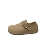 Zapatos de mujer tipo Birkenstock de suela gruesa y cobertura total, nuevo modelo otoño 2026, zapatos retro para mujer con plataforma interior, mocasines, zapatos casuales para mujer