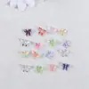 Super Hada Arte de Uñas Accesorios de Mariposa Tridimensional Mariposa de Elfo Degradada Red Social Hada Accesorios de Arte de Uñas de Mariposa Multicolor para Mujeres