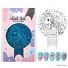 Plantilla de impresión de uñas nueva transfronteriza DIY película azul redonda multifuncional impresión de uñas esmalte de uñas placa de acero pintado