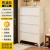 Zapatero ultraplano con puerta abatible para entrada de casa, mueble integrado para recibidor, armario de almacenamiento a prueba de polvo, zapatero estrecho de acero para montar en la pared