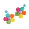 Aretes de Rafia Tejidos a Mano Estilo Bohemio de Verano Estilo Resort de Playa Aretes de Flores Joyería para Mujeres