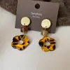 Pendientes Geométricos de Flor de Resina Transfronterizos Europeos y Americanos Otoplastias Maillard Otoño e Invierno Diseño Nicho de Gama Alta Joyería para Orejas Venta al por Mayor