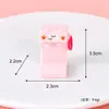 Novo Desenho Ursinho Miniatura Cafeteria Modelo Simulação Utensílios de Cozinha Cena Celebridade da Internet Barraca de Rua Artesanato Resina Acessórios