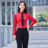 Camisa lisa de algodão manga longa curta roupa formal de negócios masculina e feminina igual camisa de roupa de trabalho Hotel carro loja 4s macacão