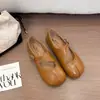 Sapatos Mary Jane Planos Single Shoes Femininos Verão Novo Estilo Pés Sem Cansaço Par Absolutamente Lindo com Saias Sapatos de Festa Mocassins Sapatos Pequenos de Couro