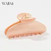 Nuevo Clip de Tiburón Triangular Simple de Color Sólido Elegante de Wjia con un Toque de Alta Gama, Pinza para el Cabello Grande Macaron Accesorio para el Cabello