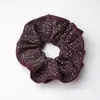Moda Nova Outono e Inverno Scrunchie de Bolinhas Vermelhas e Pretas de Camada Dupla para Mulheres, Prendedor de Cabelo com Textura de Alta Qualidade, Acessório de Cabelo com Alta Elasticidade