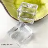 Cubos de Hielo Simulados de Cristal Acrílico de 8 mm Juguetes de Comida Miniatura DIY Cubos de Hielo Transparentes de Colores Paisajismo para Acuario