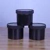 Fabricante 250ml Plástico Preto Tambor Plástico Lata Plástica Tambor para Pó Frasco de Tinta Tambor Plástico Grande Quantidade Preferencial